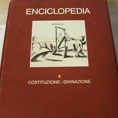 COSTITUZIONE DIVINAZIONE 4 - ENCICLOPEDIA - EINAUDI - 1978