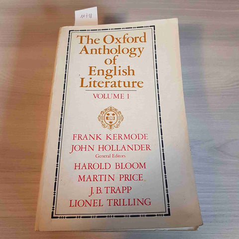 THE OXFORD ANTHOLOGY OF ENGLISH LITERATURE VOLUME 1 - KERMODE, HOLLANDER - 1973