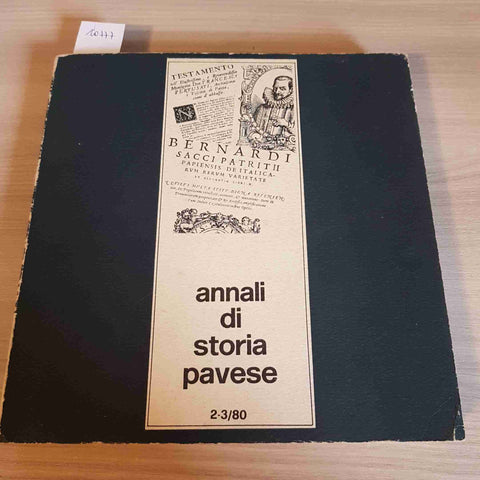 ANNALI DI STORIA PAVESE 2-3/80 - 1980 pavia bernardo sacco oltrepo'