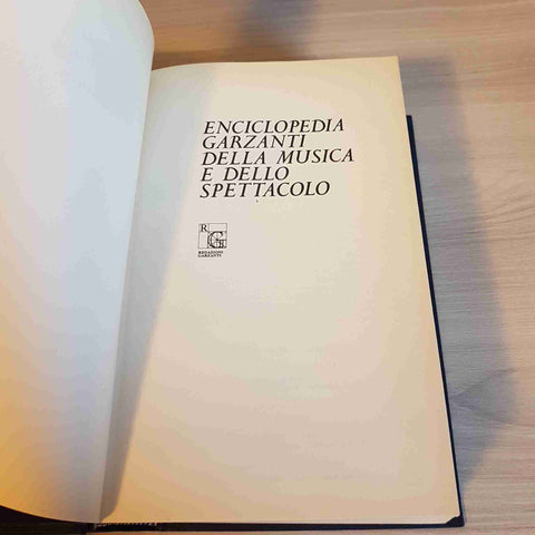 ENCICLOPEDIA GARZANTI DELLA MUSICA E DELLO SPETTACOLO - 1979