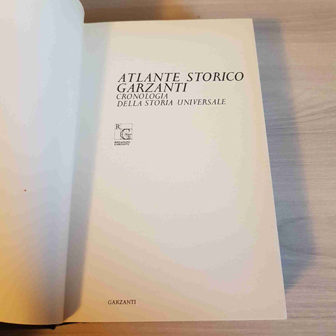 ATLANTE STORICO GARZANTI CRONOLOGIA DELLA STORIA UNIVERSALE - 1979