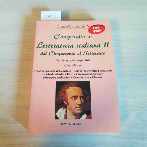 COMPENDIO DI LETTERATURA ITALIANA II DAL CINQUECENTO AL SETTECENTO- NEWTON -2001