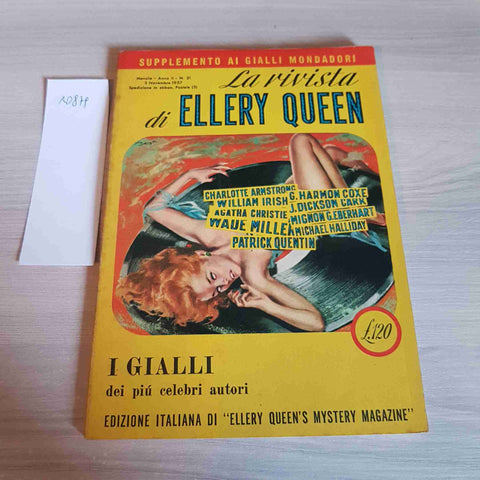 I GIALLI DEI PIU' CELEBRI AUTORI 21 - LA RIVISTA DI ELLERY QUEEN 1957 MONDADORI