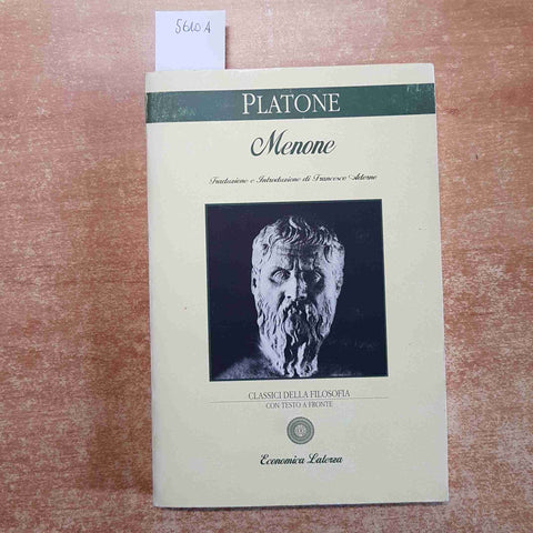 PLATONE MENONE 1997 LATERZA testo a fronte CLASSICI DELLA FILOSOFIA