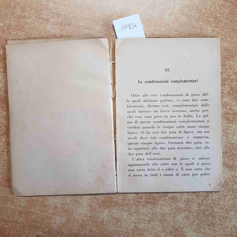 IL POKER C.E. LAMENTI 1929 CORTICELLI collana i giuochi n° 3 QUINTA EDIZIONE