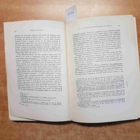 I CLASSICI ITALIANI NELLA STORIA DELLA CRITICA I da Dante al Marino 1962