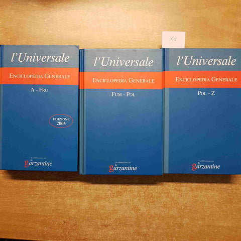 LE GARZANTINE ENCICLOPEDIA GENERALE 3 volumi L'UNIVERSALE edizione 2005