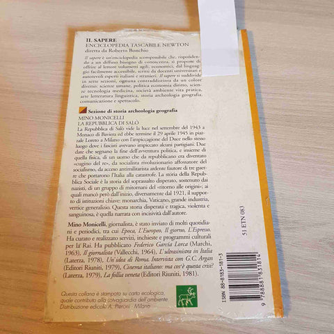 LA REPUBBLICA DI SALO' - MINO MONICELLI - NEWTON FASCISMO MUSSOLINI R.S.I.