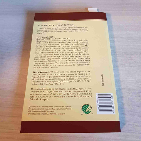 RAGIONAMENTI SEI GIORNATE - PIETRO ARETINO - NEWTON - 1993