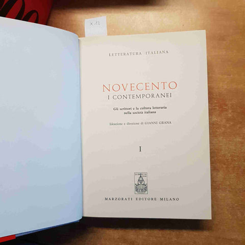 LETTERATURA ITALIANA 900 I CONTEMPORANEI 1973 MARZORATI 10 VOLUMI: da 1 a 10