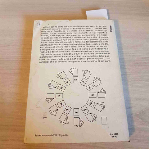 SOLITARI CON LE CARTE E ALTRI SOLITARI - GIAMPAOLO DOSSENA - MONDADORI - 1976