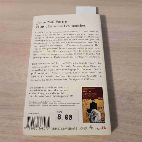 HUIS CLOS SUIVI DE LES MOUCHES - JEAN PAUL SARTRE - GALLIMARD - 2007