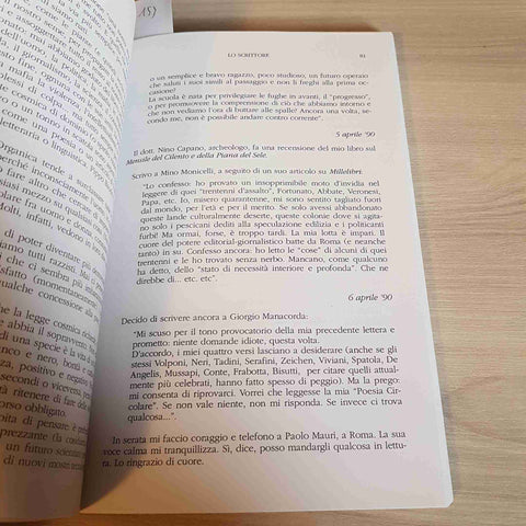 LO SCRITTORE cronaca di 113 rifiuti editoriali GIUSEPPE CERONE - GARAMOND - 1994