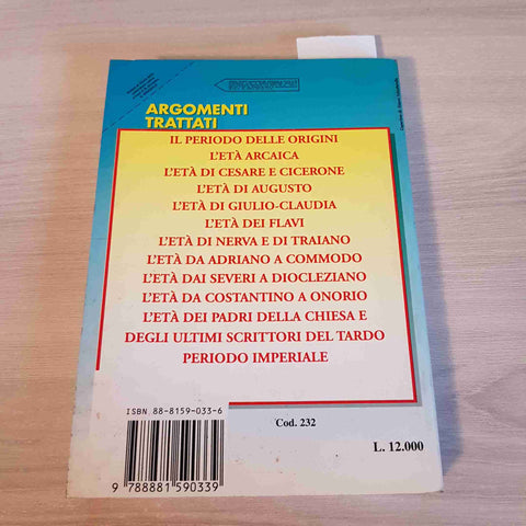 SINTESI DI STORIA DELLA LETTERATURA  LATINA - NUNZIO SILVESTRO - IL GIRASOLE