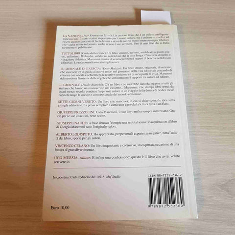 L'AGENDA DELLO SCRITTORE - GIORGIO MAREMMI - MEF - 2004 nuovi autori editori