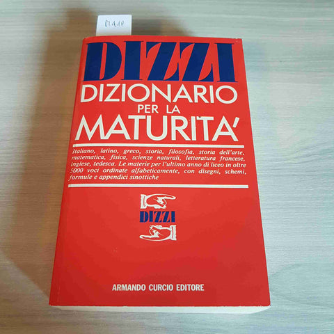 DIZZI DIZIONARIO PER LA MATURITA' - ARMANDO CURCIO - 1989