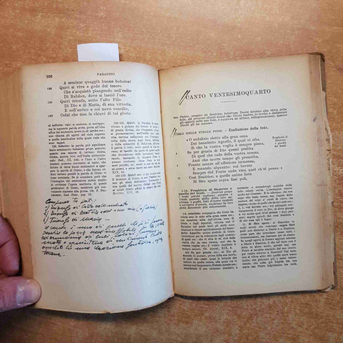 DANTE ALIGHIERI LA DIVINA COMMEDIA commento Carlo Steiner 1936 PARAVIA rimario