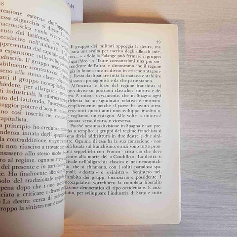 DOPO FRANCO la spagna d'oggi FRANE BARBIERI - LONGANESI & C. - 1968