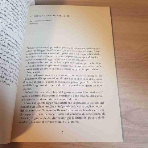 IL CITTADINO NEL NUOVO PROCESSO PENALE DIRITTI E DOVERI - MILANO - 1989 diritto