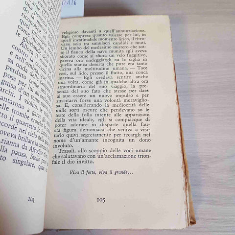 IL FUOCO I ROMANZI DEL MELAGRANO - GABRIELE D'ANNUNZIO 1939 il vittoriale