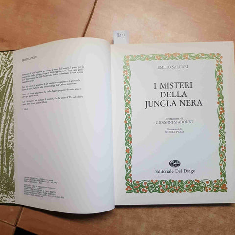 EMILIO SALGARI I MISTERI DELLA JUNGLA NERA 1990 CRAI EDITORIALE DEL DRAGO picco