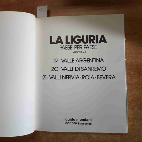 LA LIGURIA PAESE PER PAESE 8VOLUMI MONDANI + COFANETTO 1983 san remo alassio