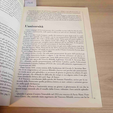 RICCARDO PAMPURI VITA, PENSIERI, LETTERE E PREGHIERE trivolzio pavia pavese