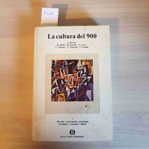 LA CULTURA DEL 900 VOL.1 filosofia sociologia storiografia MONDADORI 1981