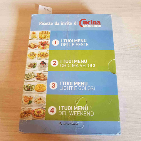 RICETTE DA INVITO DI CUCINA MODERNA cofanetto con 4 volumi sigillati MONDADORI