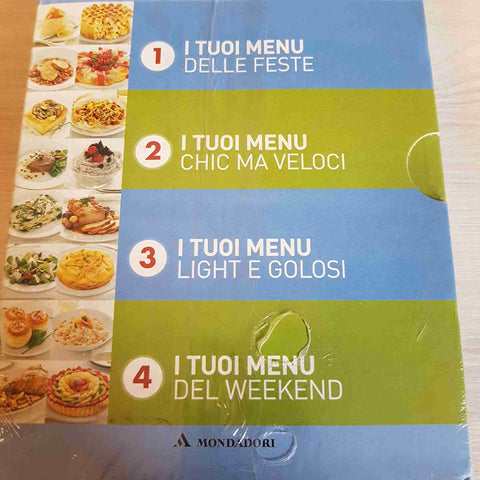 RICETTE DA INVITO DI CUCINA MODERNA cofanetto con 4 volumi sigillati MONDADORI