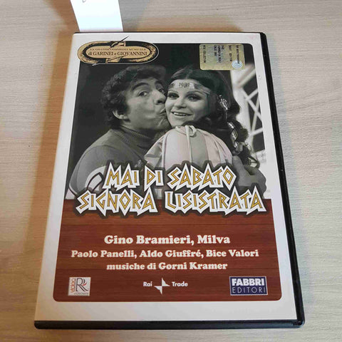 dvd MAI DI SABATO SIGNORA LISISTRATA - GINO BRAMIERI MILVA PANELLI - RAI FABBRI