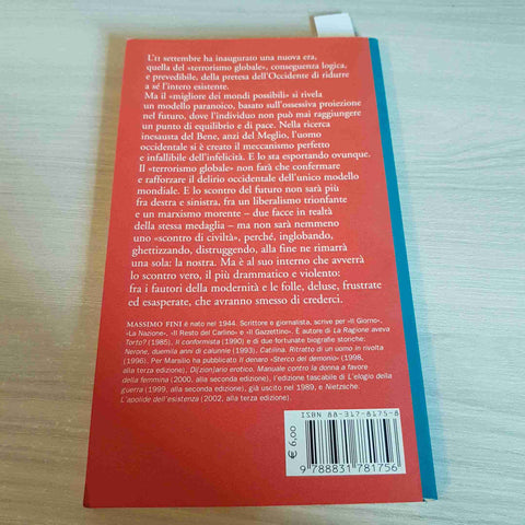 IL VIZIO OSCURO DELL'OCCIDENTE - MASSIMO FINI - MARSILIO - 2002