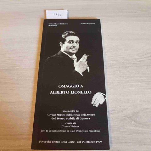 OMAGGIO A ALBERTO LIONELLO - TEATRO DI GENOVA - 1999