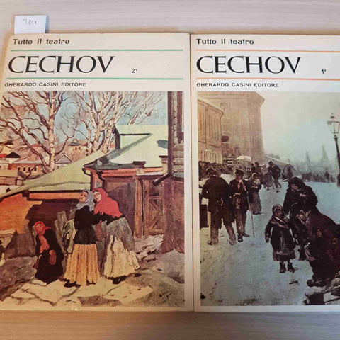 TUTTO IL TEATRO CECHOV 1, 2 - GHERARDO CASINI EDITORE 2 volumi 1966 illustrato