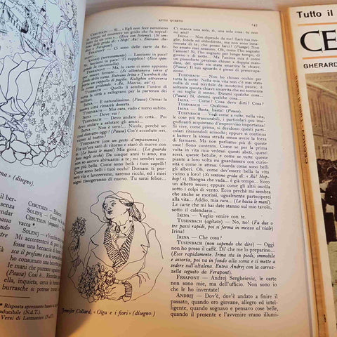 TUTTO IL TEATRO CECHOV 1, 2 - GHERARDO CASINI EDITORE 2 volumi 1966 illustrato