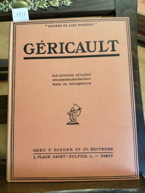 MAITRES DE L'ART MODERNE - GERICAULT -RAYMOND REGAMEY 1926 RIEDER EDITEURS