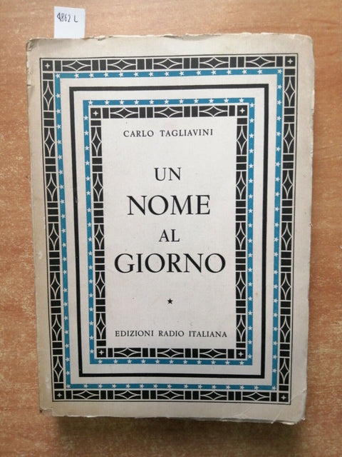 UN NOME AL GIORNO origine e significato TAGLIAVINI 1955 RADIO ITALIANA (486