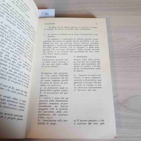 I MOTTI DI SPIRITO ED IL LORO RAPPORTO CON L'INCONSCIO - FREUD - NEWTON - 1970