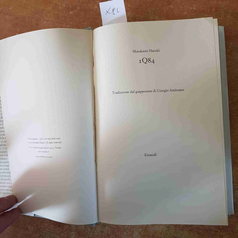 MURAKAMI HARUKI 1Q84 libro 1 e 2 APRILE SETTEMBRE 2011 EINAUDI copertina rigida