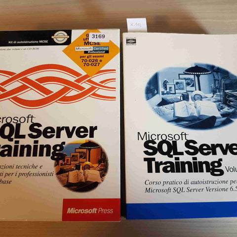 MICROSOFT SQL SERVER TRAINING VOLUME 1,2 - MONDADORI 1998 due volumi e cofanetto