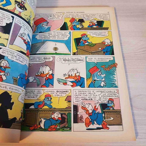 NOVEMBRE 1974 ALMANACCO TOPOLINO - WALT DISNEY - MONDADORI paperino zio paperone