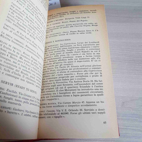 GUIDA AI PIACERI DI ROMA - GIANFRANCO FINALDI - SUGAR EDITORE - 1971