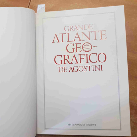 GRANDE ATLANTE GEOGRAFICO DE AGOSTINI  1992 EDIZIONE LUSSO