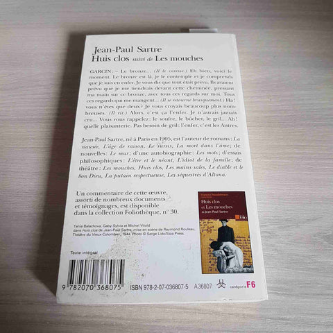 HUIS CLOS SUIVI DE LES MOUCHES - JEAN PAUL SARTRE - GALLIMARD - 2007