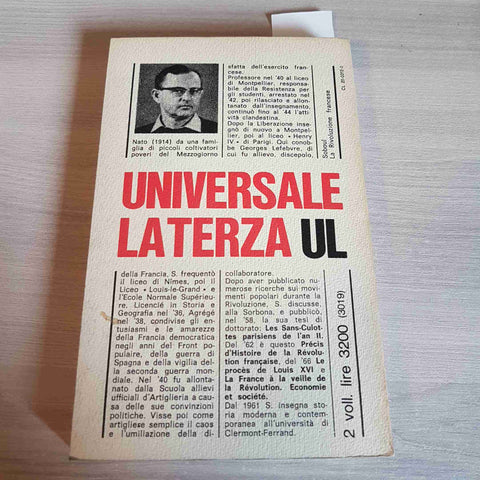 LA RIVOLUZIONE FRANCESE VOL. II - ALBERT SOBOUL - LATERZA - 1974