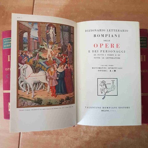 DIZIONARIO LETTERARIO BOMPIANI 11 VOLUMI opere e personaggi 1956/66 illustrato