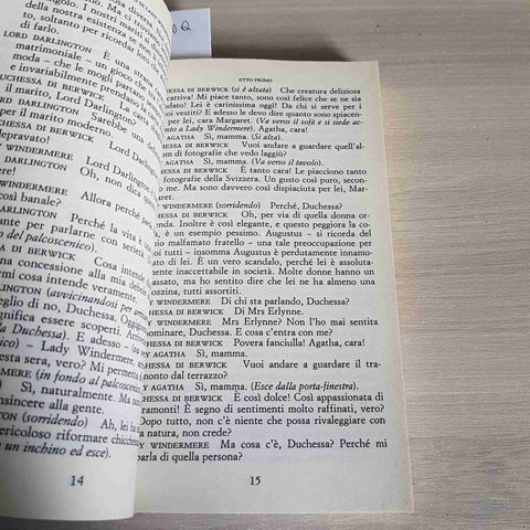 IL VENTAGLIO DI LADY WINDERMERE, SALOME', L'IMPORTANZA DI ESSERE...Oscar Wilde