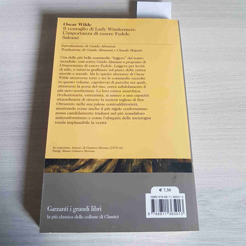 IL VENTAGLIO DI LADY WINDERMERE, SALOME', L'IMPORTANZA DI ESSERE...Oscar Wilde