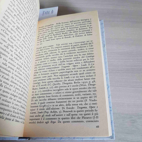 ESIODO LE OPERE E I GIORNI lo scudo I GRANDI CLASSICI LATINI E GRECI 1996 FABBRI