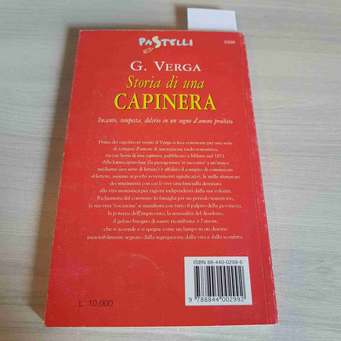 STORIA DI UNA CAPINERA - G. VERGA - PASTELLI - 1996